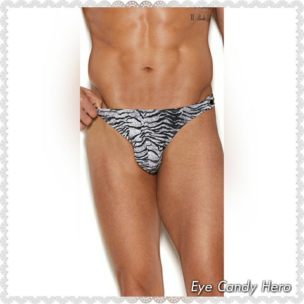 🆕Sexy Zebra Snap Closure Men's Thong